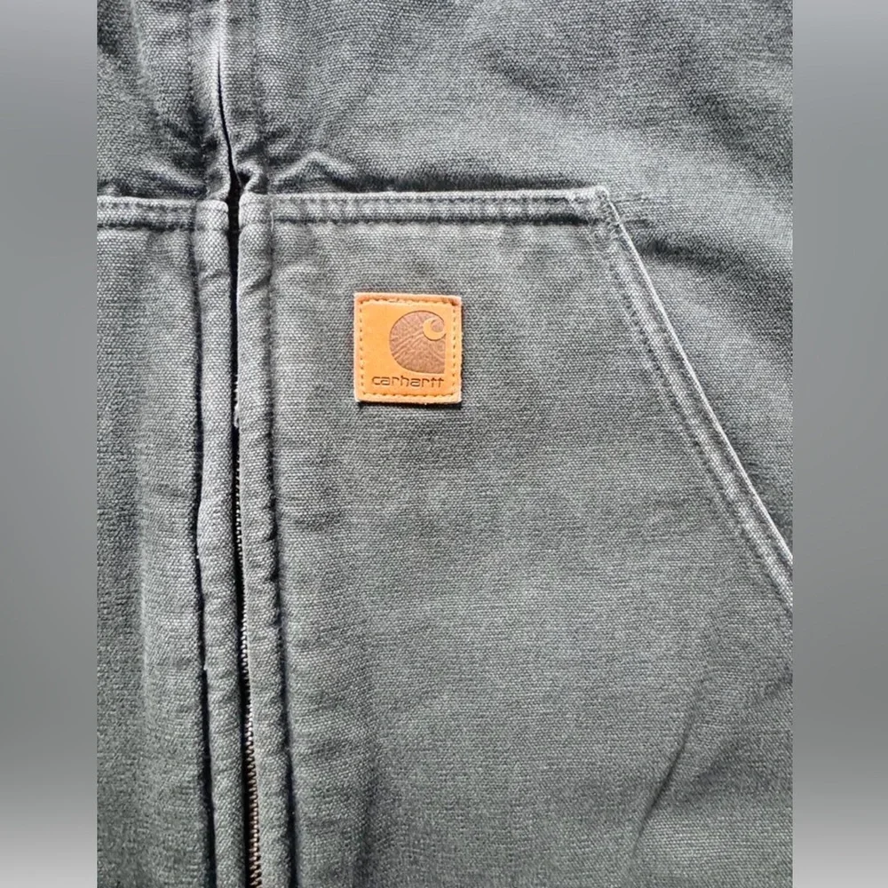 Vintage 2008 Carhartt V33 MOS Sherpa Lined Sandstone Vest Moss Green 2XL - MINT